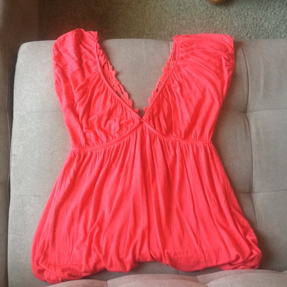 Tops - Coral babydoll top